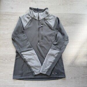 Patagonia R1® Fitz Roy 1/4-Zip Pull Over Size Medium Men's Jacket Gray EUC